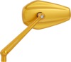 Arlen Ness Mini Stocker Mirror Left Side Gold Aluminum