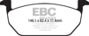 EBC Ultimax2 Front Brake Pads UD1968 Fits 2017+ VW Golf Mk7 1.8L Turbo