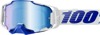 100 Percent Armega Goggles Blue with Blue Mirror Lens Offroad - Premium offroad goggles with blue mirror lens