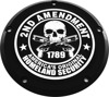 Custom Engraving 7in Derby Cover Black For Harley Touring 2016-2022 - Black 7in derby cover For Harley Touring 2016-2022