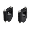DRC 7/8 in Handlebar Risers 30mm Black - 30mm rise handlebar risers in black aluminum