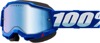 100 Percent Accuri 2 Snowmobile Goggles Blue with Blue Mirror Lens - Blue snow goggles with blue mirror lens