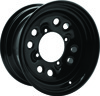 QuadBoss Steely Wheel 14x7 4+3 4/156 Black - 14x7 4+3 offset, 4/156 bolt pattern