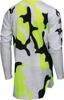 Thor Youth SPORTMODE Riot Jersey Light Gray/White/Black/Yellow Medium - Youth athletic-fit jersey, Light Gray/White, Size M
