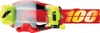 100% Armega Forecast Goggles Fluorescent Yellow Nuketown Red Adult - Roll-off motocross goggles with clear lens