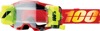 100% Armega Forecast Goggles Fluorescent Yellow Nuketown Red Adult - Roll-off motocross goggles with clear lens