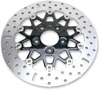 10 Button Floating Rear Brake Rotor - Black Chrome Center - 10 Button Floating Brake Rotor - Black Chrome Center