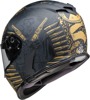 Z1R Warrant Sombrero Helmet - M, Black/Gold - Full-face helmet with drop-down sun visor