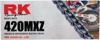 RK 420MXZ Drive Chain 126 Link Natural Non-Seal - 126-link 420 chain for bikes up to 150cc