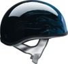 Z1R CC Beanie Hellfire Helmet - Medium, Blue/Black - Half face helmet with Hellfire graphic