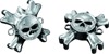 Kuryakyn Zombie Grip Emblems w/ Throttle Boss Chrome Pair 6278