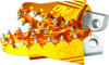 FLO Motorsports Moto Style Footpeg Set Gold 2x3.125 in Harley Davidson - Gold footpegs 2x3.125 in For Harley Davidson models