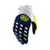 100 Percent Airmatic Gloves Navy White Medium Men's - Versatile offroad gloves for comfort and protection