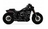 Vance & Hines Hi-Output 2-into-1 Short Exhaust Black For Harley Softail