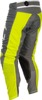 Fly Racing Kinetic Mesh Center Pants Grey/White/Hi-Vis 38 - High-performance motocross pants in size 38