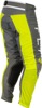 Fly Racing Kinetic Mesh Center Pants Grey/White/Hi-Vis 38 - High-performance motocross pants in size 38