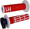 ODI Emig 2.0 V2 Lock-On Grips Red/White For 7/8" Bars - Lock-on grips, red/white. For select MX/off-road models.
