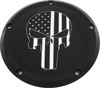 Custom Engraving 6 M8 Softail Derby Cover Punisher Black For Harley - Black Punisher Derby Cover For Harley M8 Softail models