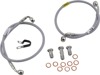 Stainless Steel Front Brake Line Kit - 2 Lines - For 11-23 Suzuki GSXR600 & GSXR750