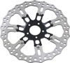 7-Valve Contour Floating Front Brake Rotor 356mm - Black - For Harley