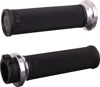 ODI Ruffian Lock-On Street Grips Black/Silver For Harley-Davidson - Lock-On grips for Harley-Davidson models