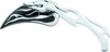 Biker's Choice Black Teardrop Flame Mirrors Pair