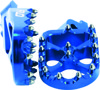 FLO Motorsports Pro Series Foot Pegs Blue For Yamaha YZ450F 2023 - Blue foot pegs for Yamaha YZ450F 2023