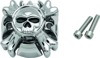 Kuryakyn Zombie Grip Emblems Chrome Without Throttle Boss Pair