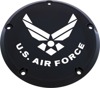 Custom Engraving Air Force Black Derby Cover For Harley FLT/FLH M8 7-Hole
