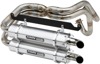 Dual Brushed Aluminum Full Exhaust - For 19-21 Honda Talon 1000R 1000X