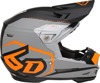 6D ATR-2 Delta MX Helmet Large Gray Black Orange Unisex - Advanced off-road helmet with ODS For adult riders