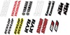 Factory Effex Fork and Swingarm Stickers Black Fits KTM