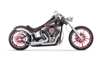 Turnout 2-1 Chrome Full Exhaust - For 86-17 HD Softail