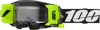 100% ARmatic Forecast Goggle Black Fluorescent Yellow Clear Lens Adult - Roll-off goggles with clear lens for off-road use