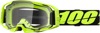 100 Percent Armatic Goggle Neon Yellow Clear Lens - Offroad goggle with clear lens in neon yellow