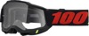 100 Percent Accuri 2 Goggles Morphuis Black Red Clear Lens Adult - Premium clear lens goggles for off-road and MX use