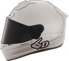 6D ATS-1R Solid Full Face Helmet Gloss Silver Medium - Full face street helmet, gloss silver, size M