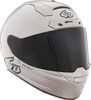 6D ATS-1R Solid Full Face Helmet Gloss Silver Medium - Full face street helmet, gloss silver, size M