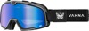 100% Barstow Goggle Blue Mirror Lens Black Vahna White Adult - Anti-fog blue mirror lens motorcycle goggle