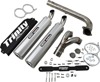 Dual Brushed Aluminum Full Exhaust - For 20-21 Polaris RZR Pro XP