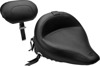 Mustang Wide Solo Seat w/ Backrest Chrome Studs 17.5"