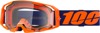 100 Percent Armatic Goggle Neon Orange Clear Lens - Motocross goggle with clear lens, Neon Orange