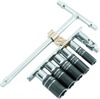 BikeMaster 1/4in Drive T-Handle Metric Wrench Set 6-pt 8-14mm - Metric 1/4in T-handle wrench set with 8-14mm sockets