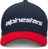 Alpinestars Linear Hat Navy/Red Small-Medium - Navy/Red structured hat, size Small-Medium