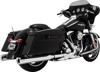 Vance & Hines Power Duals PCX Header System Chrome For Harley Touring 09-16 - Chrome header system for Harley Touring 09-16