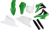Full Plastic Kit - Green/Black/White Original 2016 - For 14-21 Kawasaki KX85 KX100