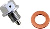 Moose Magnetic Drain Plug M10x1.5x15mm Anodized Clear/Silver