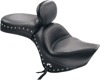 Mustang Stud Touring Seat W/Backrest Black Fits Vulcan 900 Classic 06-14