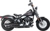 Vance & Hines Twin Slash 3in Slip-On Mufflers Black For Harley Softail