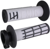 ODI Emig V2 Lock-On Grips White/Graphite For 7/8" Bars - Lock-on grips pair for 7/8" bars, White/Graphite